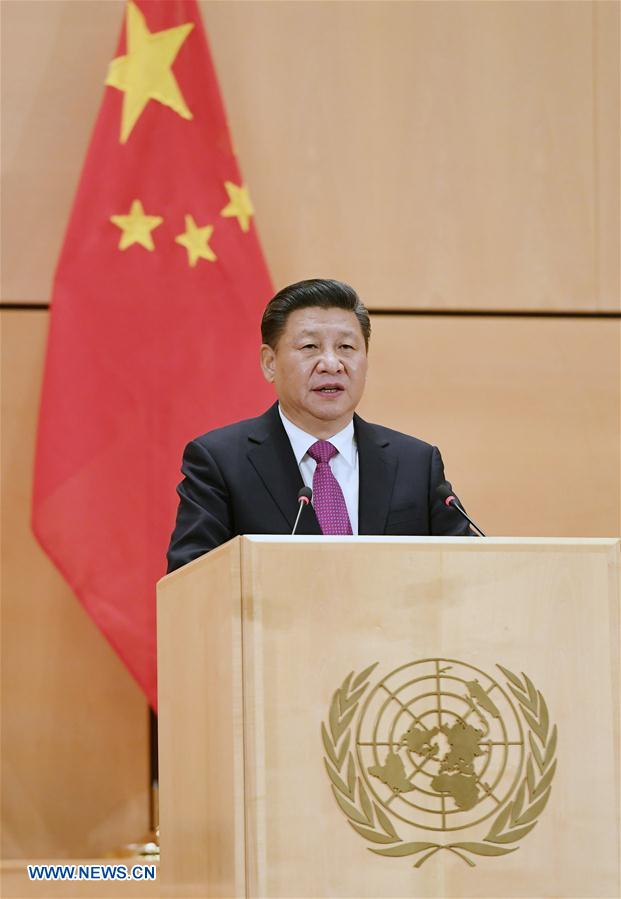 SWITZERLAND-GENEVA-XI JINPING-UN-SPEECH