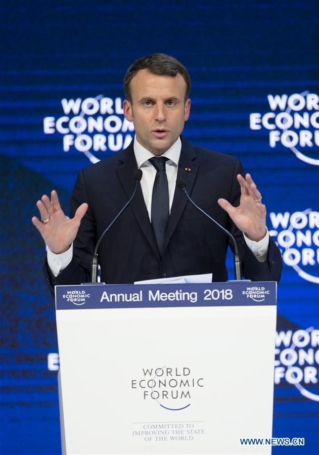 SWITZERLAND-DAVOS-WEF ANNUAL MEETING-FRANCE-PRESIDENT