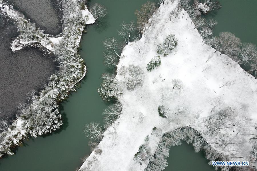 CHINA-HANGZHOU-XIXI WETLAND-SNOWFALL (CN)