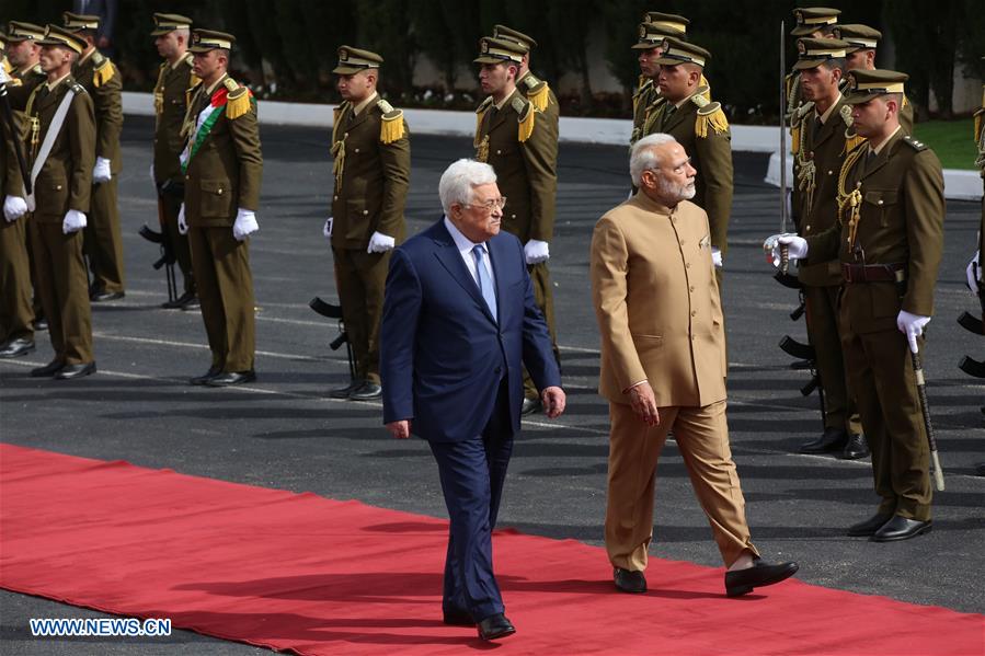 MIDEAST-RAMALLAH-INDIA-MODI-ABBAS