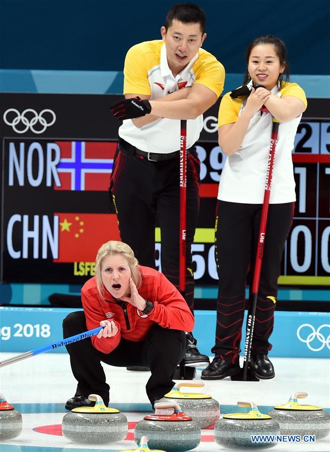 (SP)OLY-SOUTH KOREA-PYEONGCHANG-CURLING-MIXED DOUBLES-CHN VS NOR