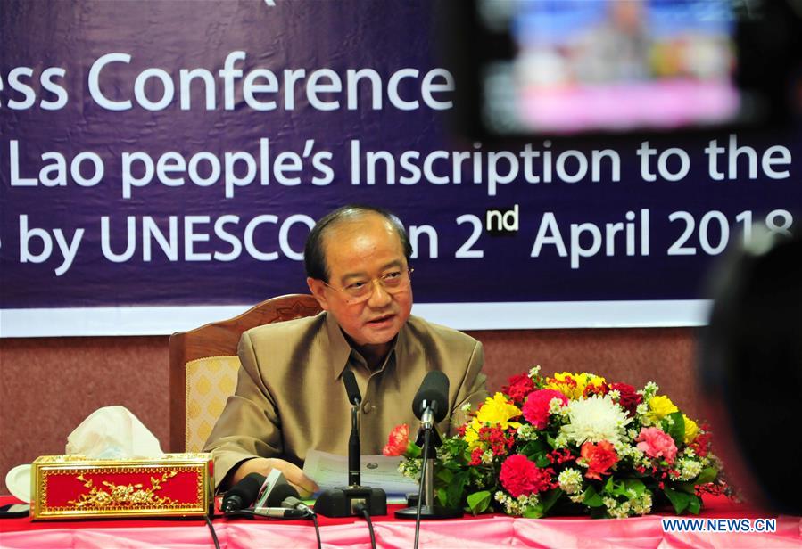 LAOS-VIENTIANE-PRESS CONFERENCE-WORLD INTANGIBLE CULTURAL HERITAGE