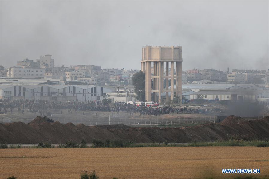 MIDEAST-NAHAL OZ-GAZA-ISRAEL-BARRIER-PROTEST