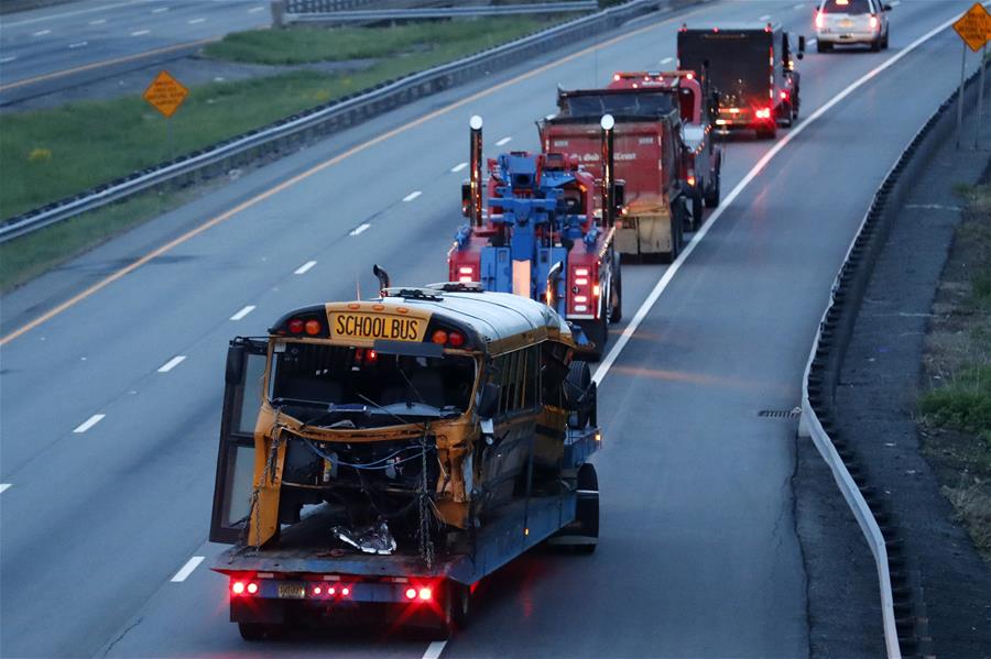 U.S.-NEW JERSEY-SCHOOL BUS-DUMP TRUCK-CRASH