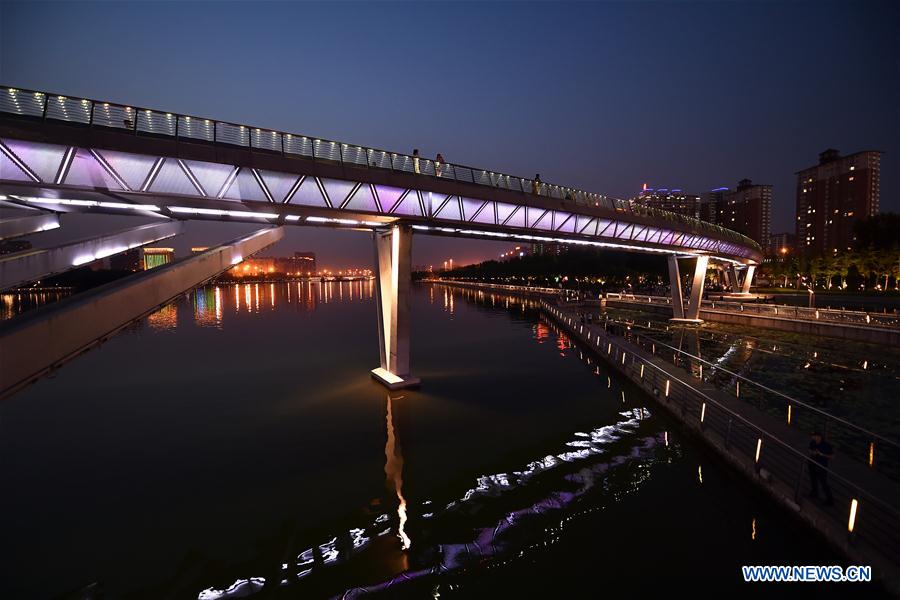 CHINA-SHANXI-TAIYUAN-FENHE RIVER-NIGHT VIEW (CN)