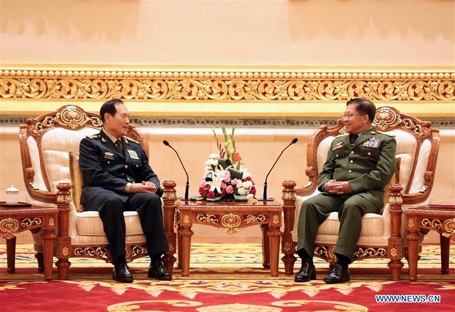 MYANMAR-NAY PYI TAW-CHINESE DEFENSE MINISTER-MEETING