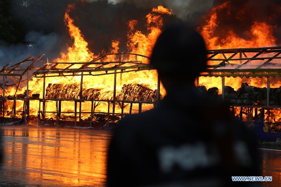 MYANMAR-YANGON-DRUG DESTRUCTION CEREMONY