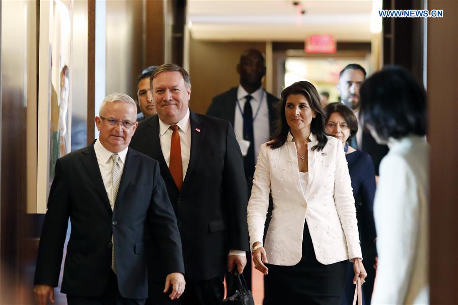 UN-NEW YORK-U.S.-POMPEO-GUTERRES-MEETING