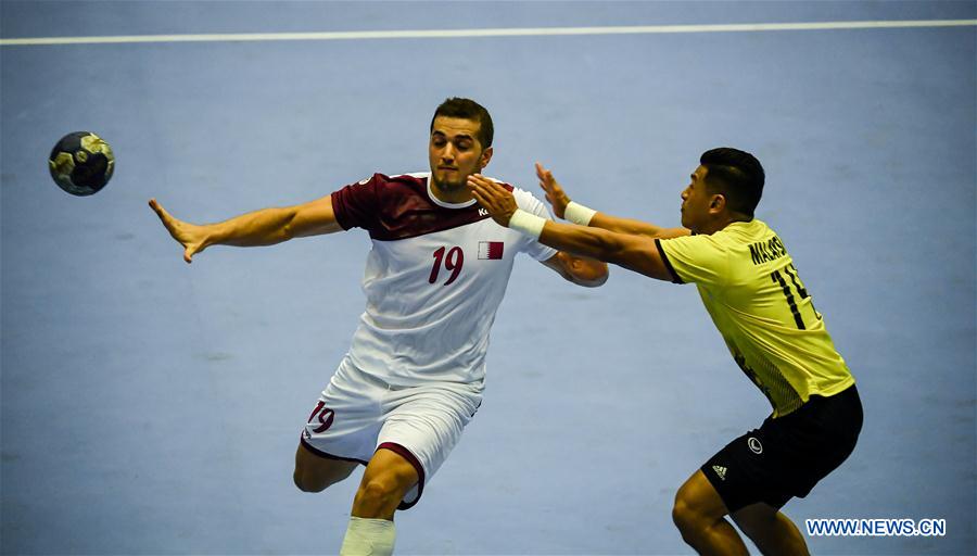 (SP)INDONESIA-JAKARTA-ASIAN GAMES-HANDBALL-QATAR VS MALAYSIA