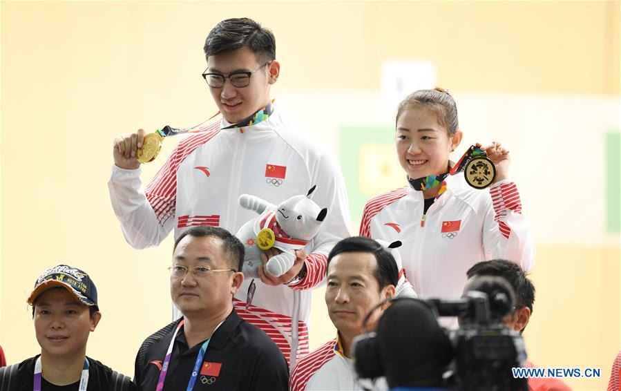 (SP)INDONESIA-PALEMBANG-ASIAN GAMES-SHOOTING-10M AIR PISTOL MIXED TEAM