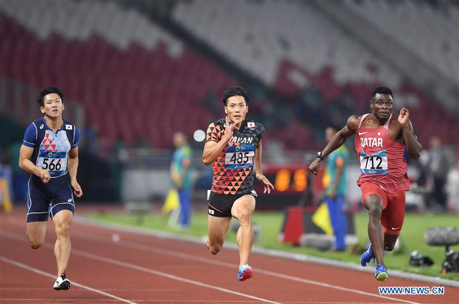 (SP)INDONESIA-JAKARTA-ASIAN GAMES-ATHLETICS-MEN'S 100M QUALIFICATION