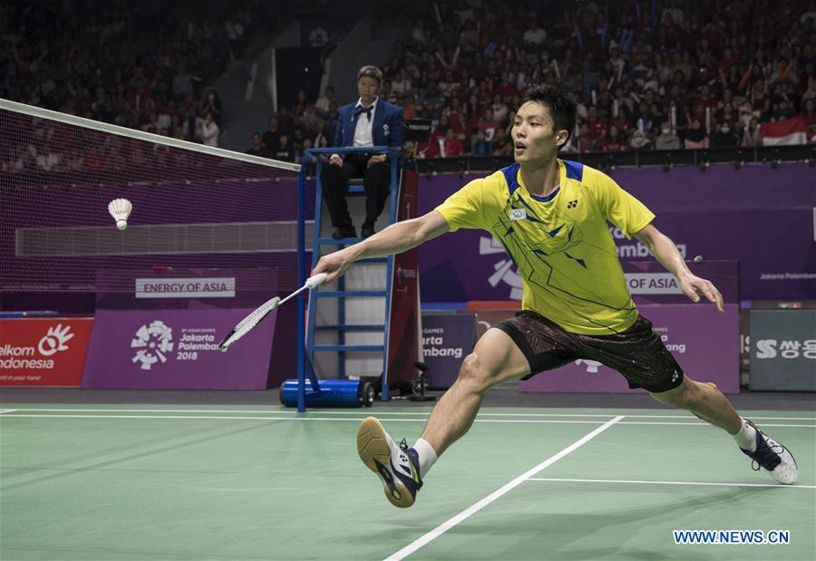 (SP)INDONESIA-JAKARTA-ASIAN GAMES-BADMINTON-MEN'S SINGLES