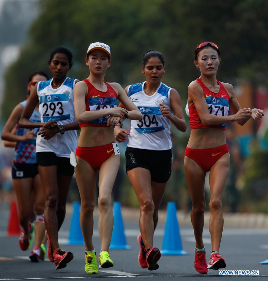 (SP)INDONESIA-JAKARTA-ASIAN GAMES-ATHLETICS-WOMEN'S 20KM WALK