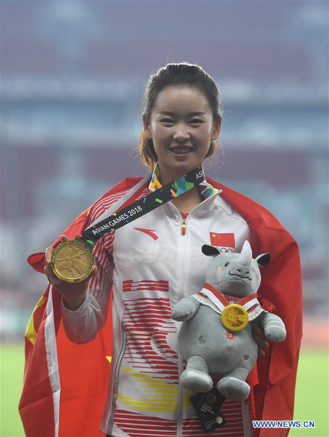 (SP)INDONESIA-JAKARTA-ASIAN GAMES-ATHLETICS-WOMEN'S 20KM WALK