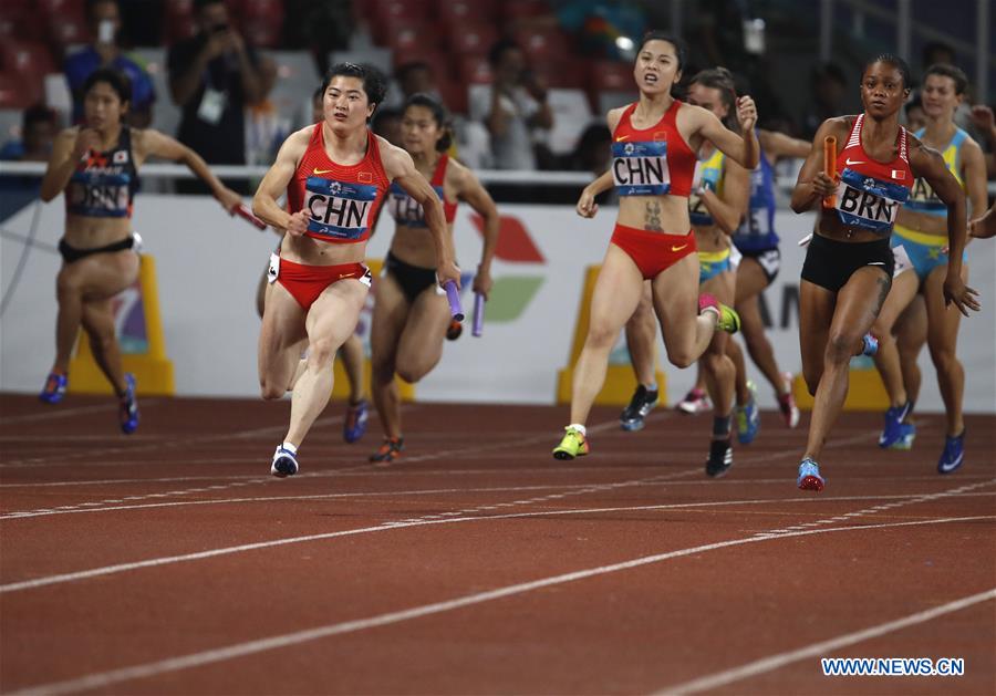 (SP)INDONESIA-JAKARTA-ASIAN GAMES-ATHLETICS-WOMEN'S 4X100M RELAY