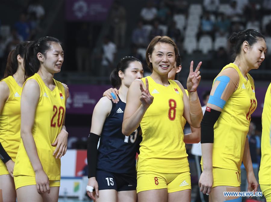 (SP)INDONESIA-JAKARTA-ASIAN GAMES-VOLLEYBALL-WOMEN'S SEMIFINAL