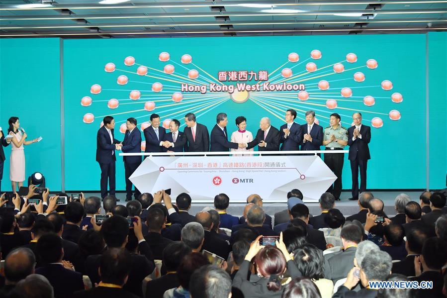 CHINA-HONG KONG-HIGH SPEED RAIL-OPENING CEREMONY (CN)