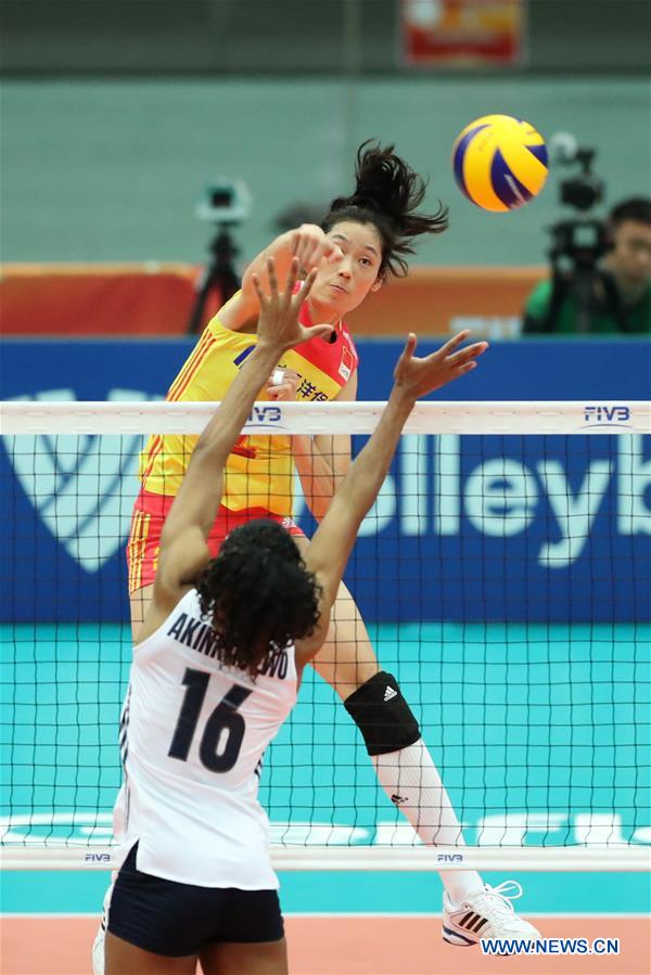 (SP)JAPAN-OSAKA-VOLLEYBALL-WOMEN'S WORLD CHAMPIONSHIP-CHINA VS US