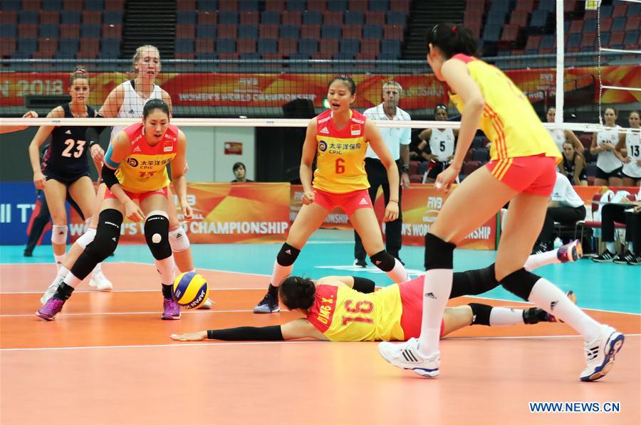 (SP)JAPAN-OSAKA-VOLLEYBALL-WOMEN'S WORLD CHAMPIONSHIP-CHINA VS US