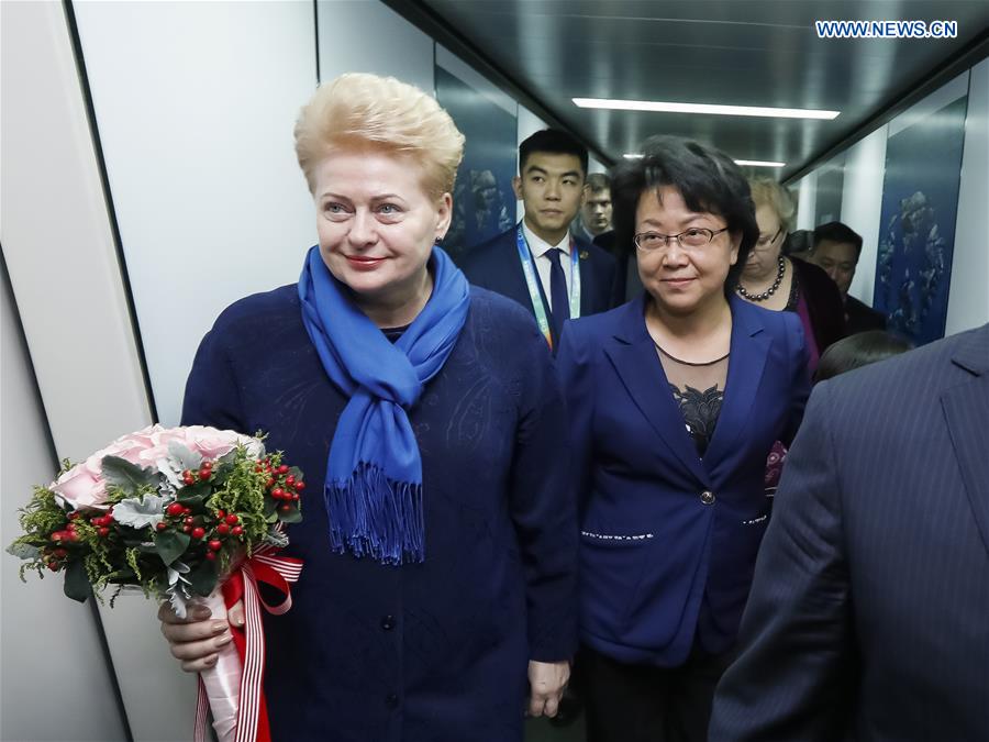 CHINA-SHANGHAI-CIIE-LITHUANIA-PRESIDENT-ARRIVAL (CN)