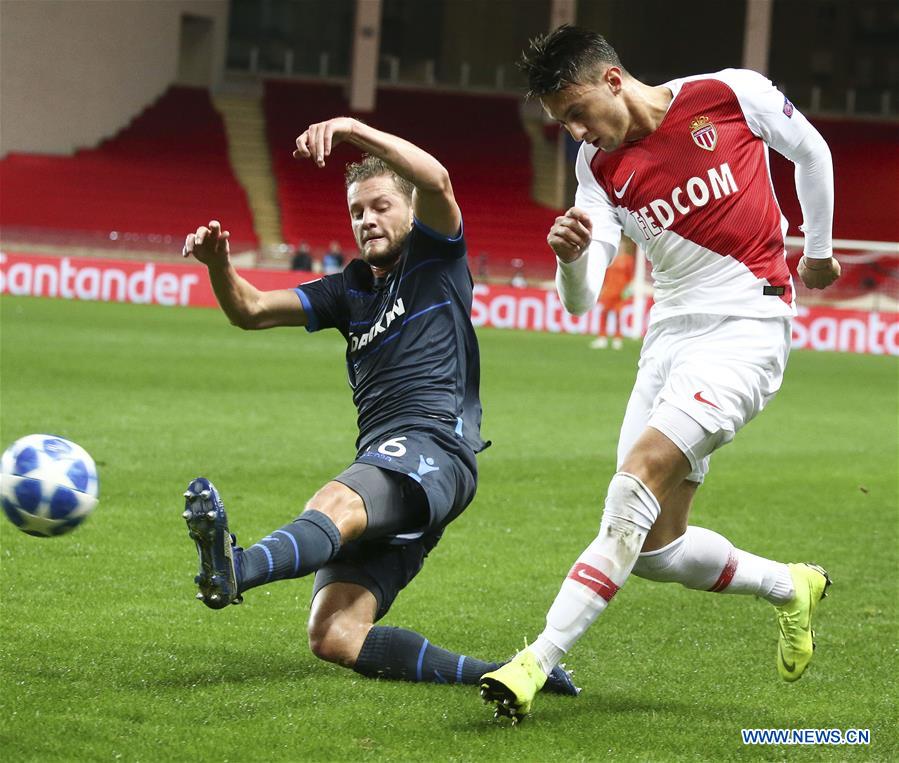 (SP)MONACO-FONTVIEILLE-FOOTBALL-UEFA CHAMPIONS LEAGUE-MONACO VS BRUGGE