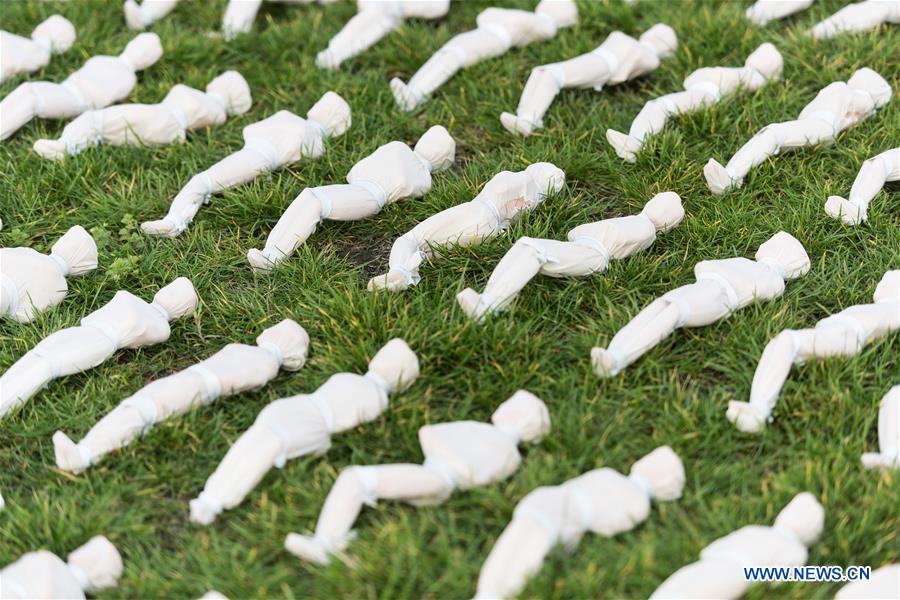 BRITAIN-LONDON-INSTALLATION-SHROUDS OF THE SOMME