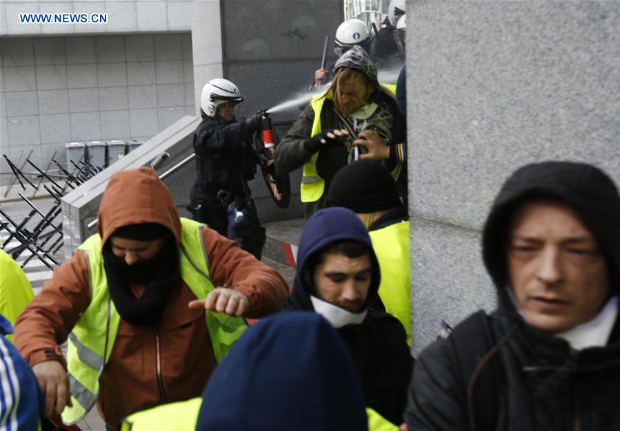 BELGIUM-BRUSSELS-YELLOW VEST-PROTEST