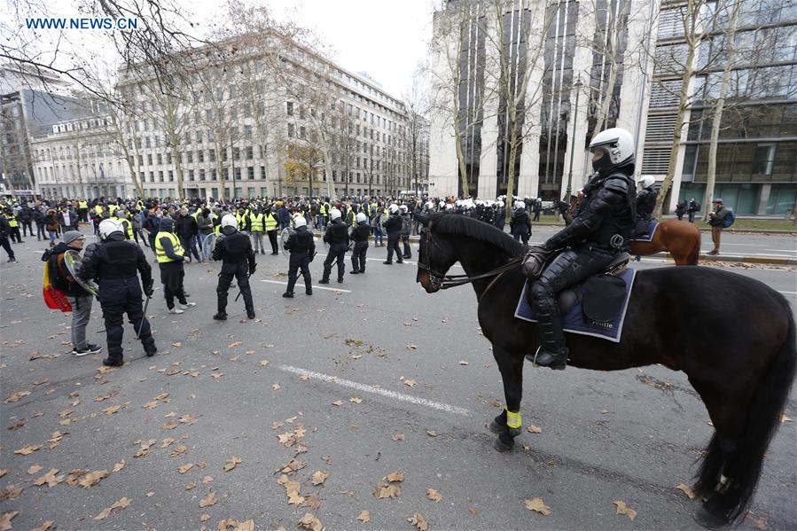 BELGIUM-BRUSSELS-YELLOW VEST-PROTEST