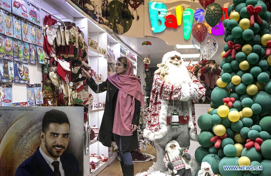 IRAN-TEHRAN-CHRISTMAS DECORATIONS