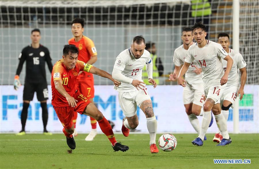 (SP)UAE-ABU DHABI-SOCCER-AFC ASIAN CUP 2019-GROUP C-CHN VS PHI