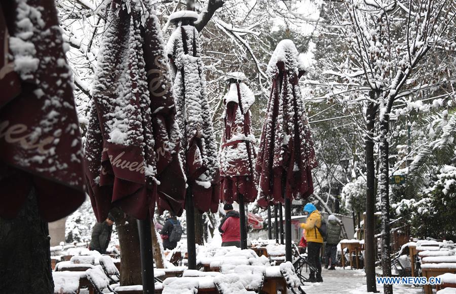 TURKEY-ISTANBUL-SNOW-SCENERY