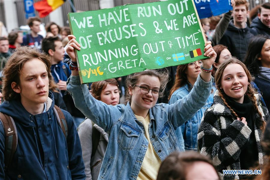 BELGIUM-BRUSSELS-STUDENTS-MARCH-CLIMATE