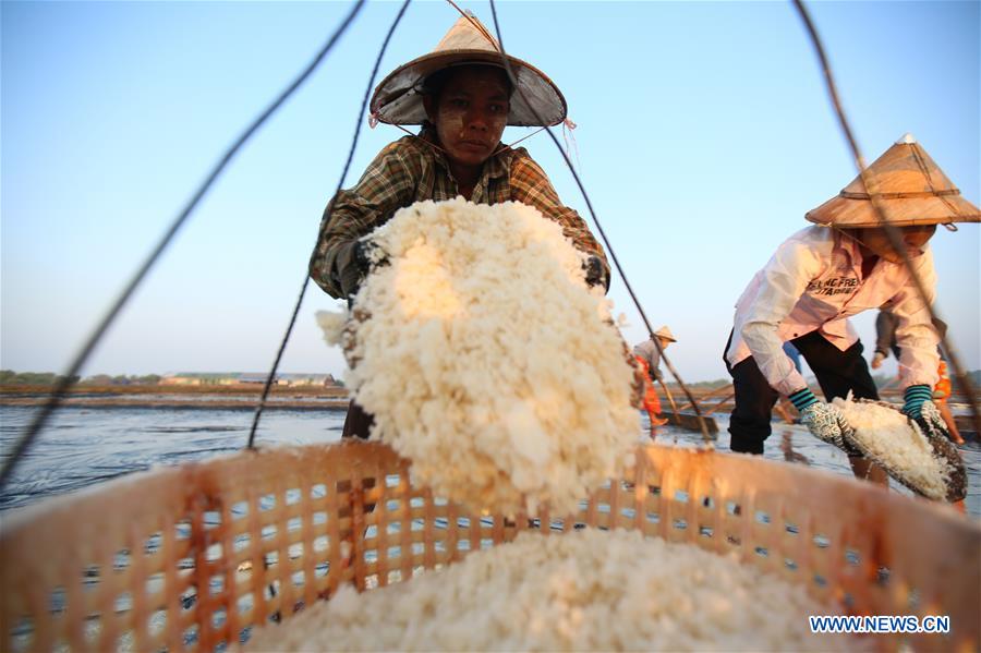 MYANMAR-THANBYUZAYAT-SALT BED