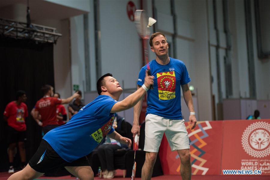 (SP)UAE-ABU DHABI-SPECIAL OLYMPICS-UNIFIED BADMINTON