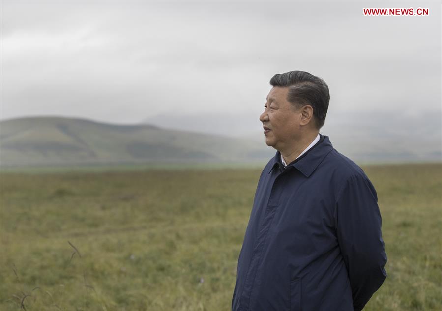 CHINA-GANSU-XI JINPING-HORSE RANCH-INSPECTION (CN)