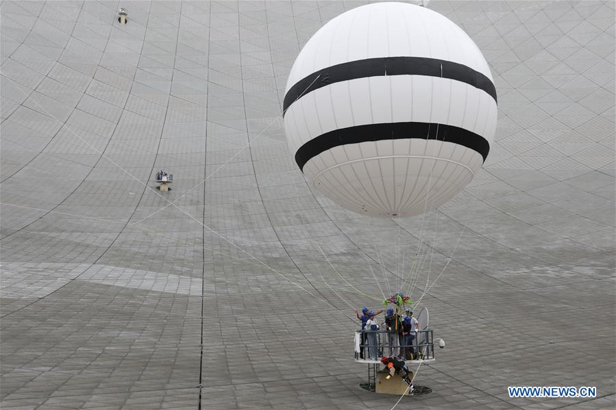 (SCI-TECH)CHINA-GUIZHOU-FAST TELESCOPE-MICROGRAVITY-MAINTENANCE (CN)