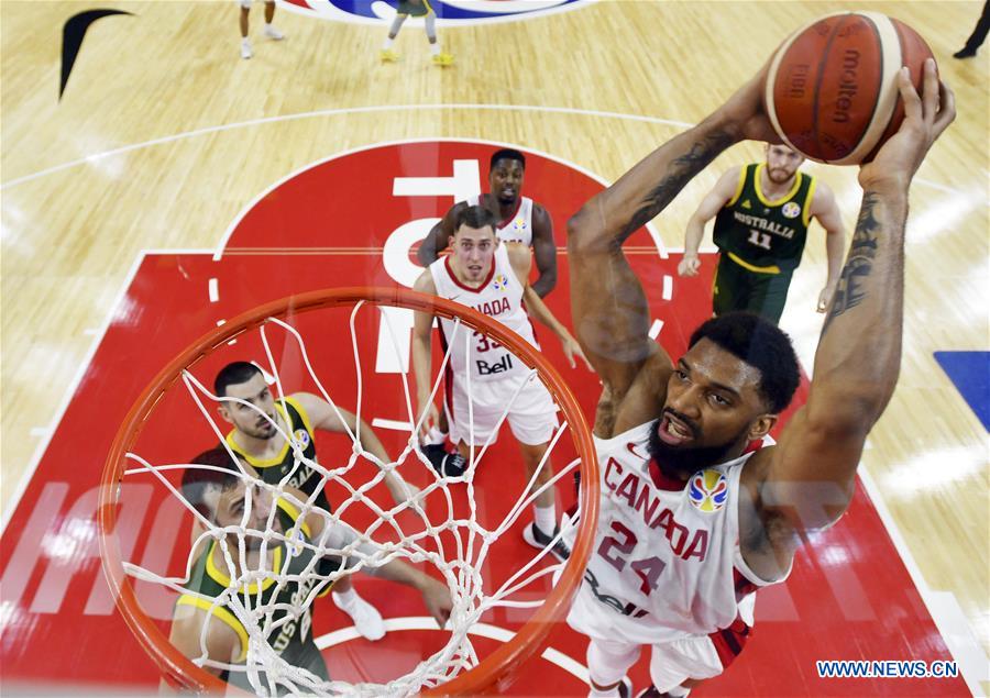 (SP)CHINA-DONGGUAN-BASKETBALL-FIBA WORLD CUP-GROUP H-AUSTRALIA VS CANADA (CN)