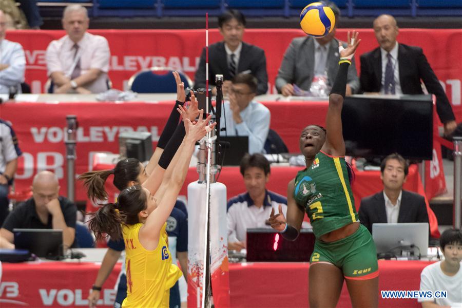 (SP)JAPAN-YOKOHAMA-VOLLEYBALL-WOMEN'S WORLD CUP-CHN VS CMR