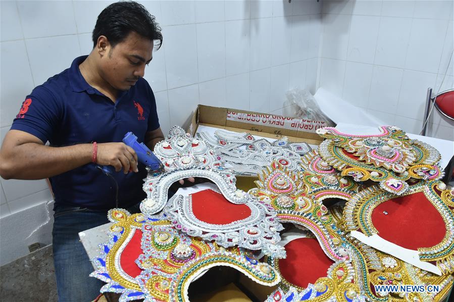 BANGLADESH-DHAKA-HINDU-DURGA PUJA-PREPARATION