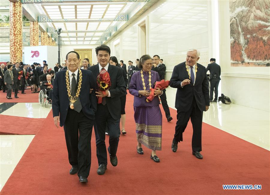 CHINA-BEIJING-NATIONAL MEDALS-HONORARY TITLES-PRC FOUNDING-70TH ANNIVERSARY (CN)