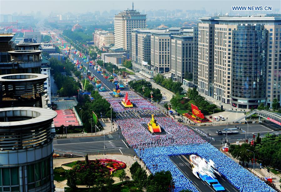  (PRC70Years) XINHUA PHOTOS OF THE DAY