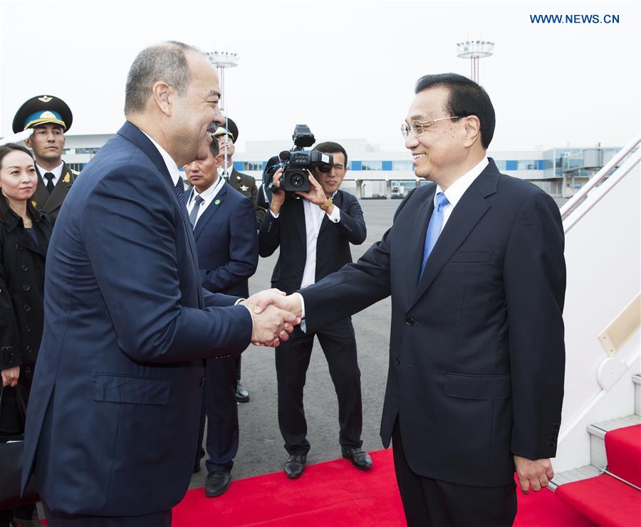 UZBEKISTAN-TASHKENT-CHINA-LI KEQIANG-ARRIVAL