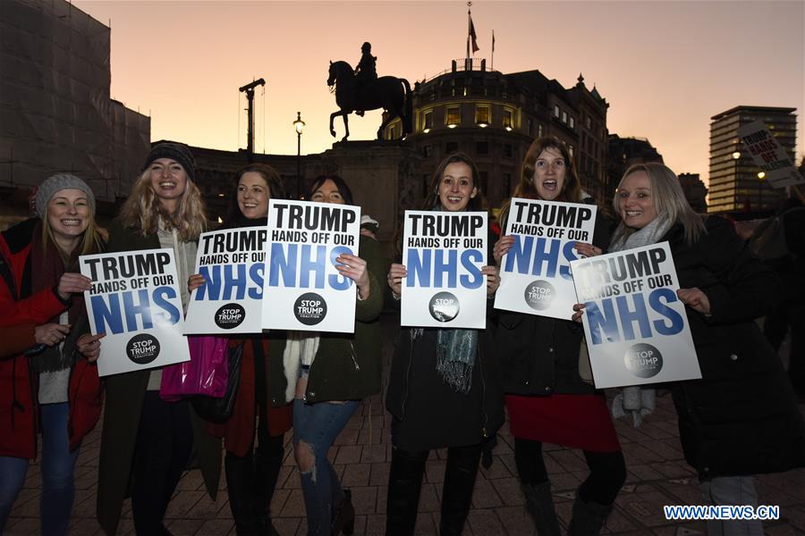 BRITAIN-LONDON-NATO-TRUMP-DEMONSTRATION