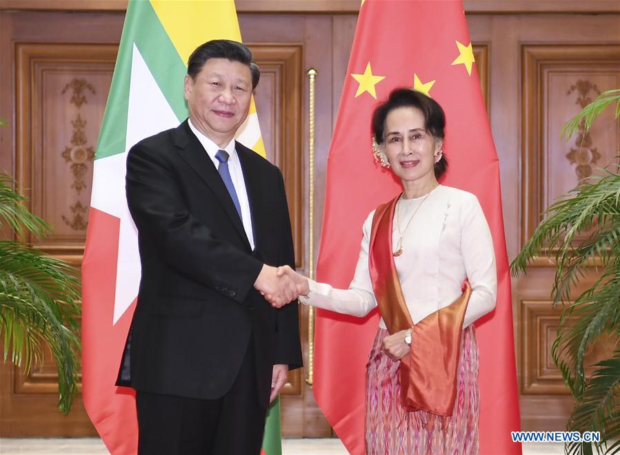 MYANMAR-NAY PYI TAW-XI JINPING-AUNG SAN SUU KYI-TALKS