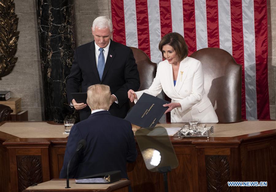 U.S.-WASHINGTON D.C.-TRUMP-STATE OF THE UNION-PELOSI