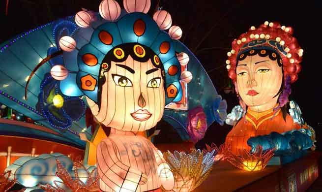 Lantern show held in east China's Shandong Province