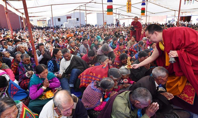 Buddhist activity held at Toling Monastery in Ali, China's Tibet