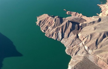 Aerial view of Kanbula national park in China's Qinghai