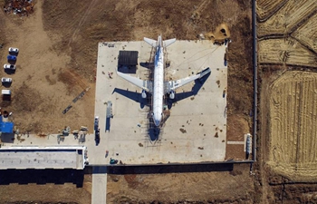 Pic story: villager builds full size plane model in NE China's Liaoning