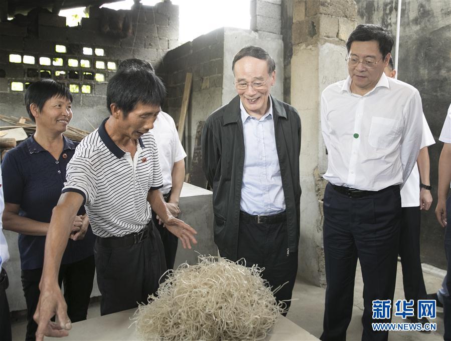 9月3日至5日，中共中央政治局常委、中央紀(jì)委書記、中央巡視工作領(lǐng)導(dǎo)小組組長王岐山在湖南省調(diào)研并主持召開巡察工作座談會(huì)。這是9月4日，王岐山在瀏陽市官橋鎮(zhèn)石灰嘴村貧困戶家中了解脫貧情況。新華社記者 王曄 攝

